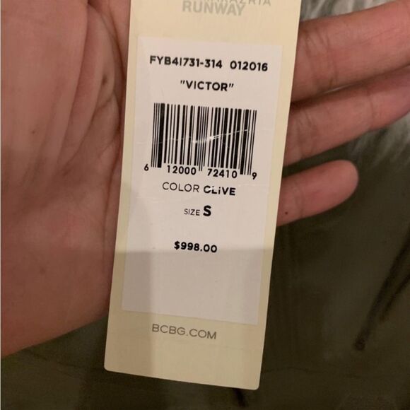 BCBG Maxazria Runway Olive  real fur Jacket, XXS - Picture 6 of 16